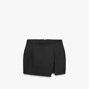 Zara Black Mini Skirt with Front Slit